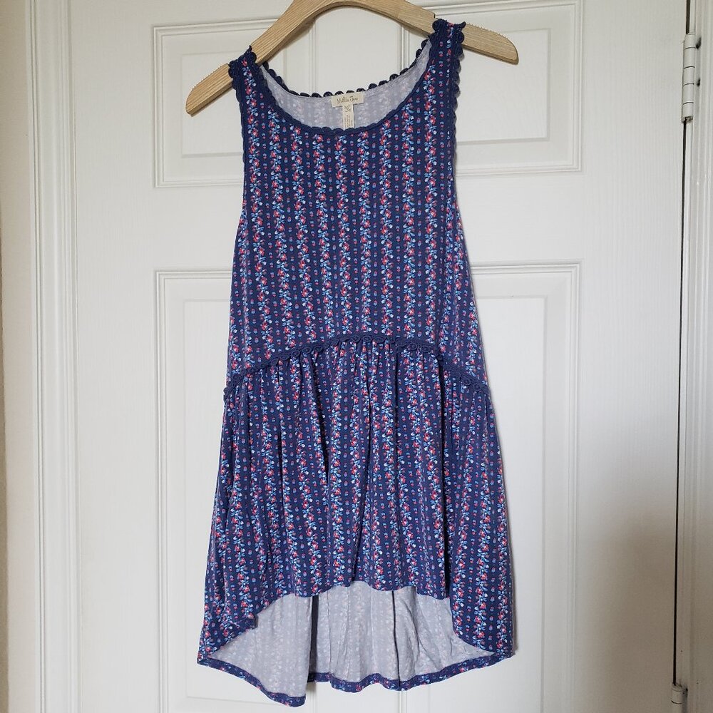 Matilda Jane Women's Beyond the Horizon Tank Top Lace Trim Tunic - Size Medium